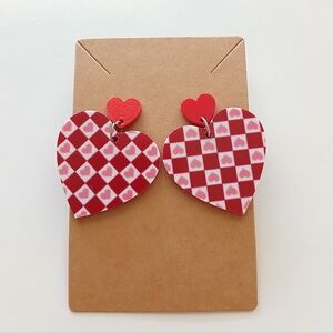 Fashion Jewelry Red Heart Earrings